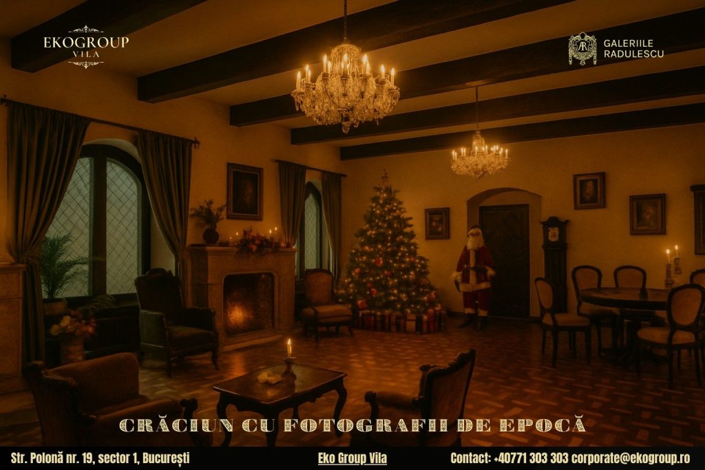 Evenimente de Crăciun București: Magia Crăciunului anilor ’30 la Eko Group Vila, o experiență unică în Capitală